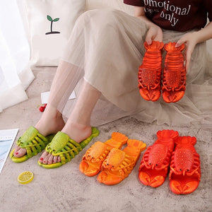 Unisex Casual Beach Flip Flops Lobster Slippers