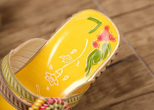 Women Handmade Genuine Leather Slippers