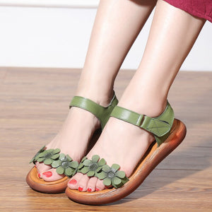 Women Genuine Leather Comfort Casual Sandals