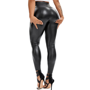 Women Stretch Slim Sport Leather Legging