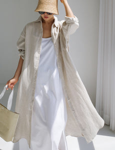 Women Korean Style Irregular Shirt Dress