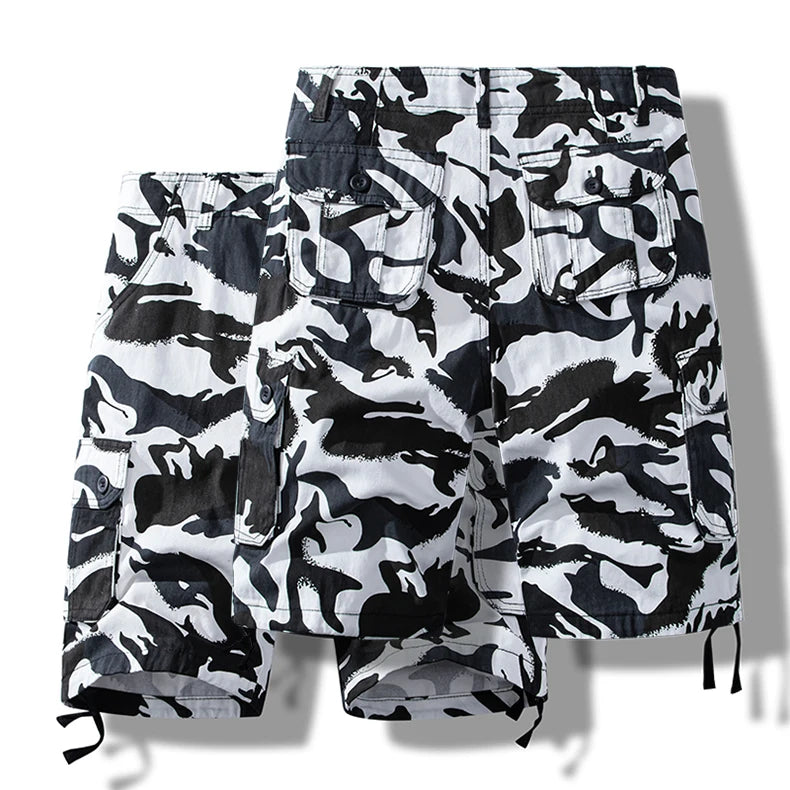 Men Casual Tactical Bermuda Camouflage Cargo Shorts