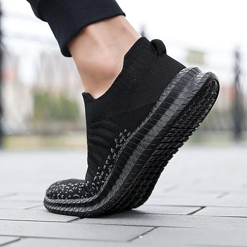 Men Slip On Walking Sneaker Sock Jogging Shoes