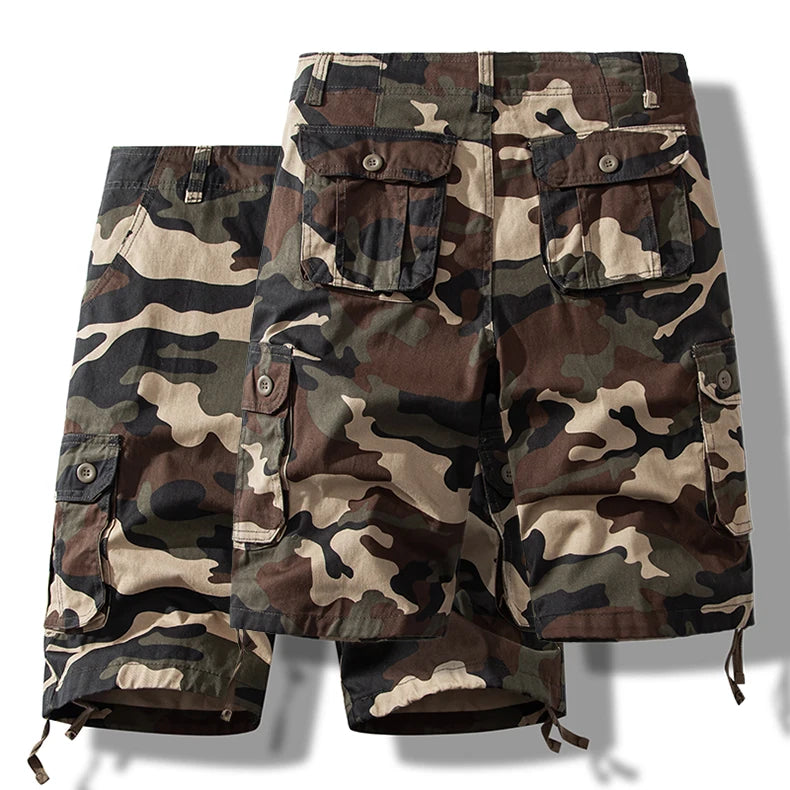 Men Casual Tactical Bermuda Camouflage Cargo Shorts