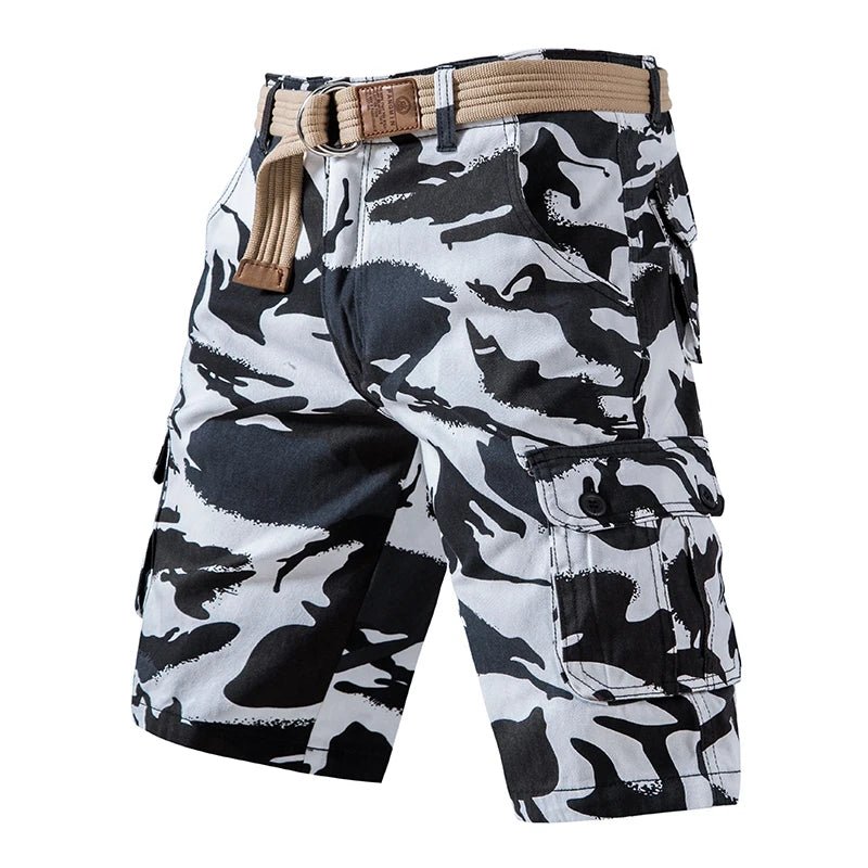 Men Casual Tactical Bermuda Camouflage Cargo Shorts