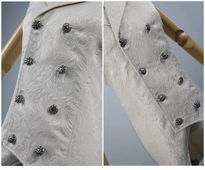 Men Gothic Medieval Waist Jacquard Jacket