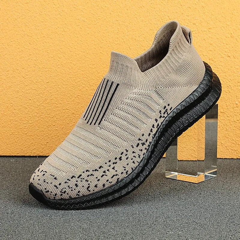 Men Slip On Walking Sneaker Sock Jogging Shoes