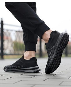 Men Slip On Walking Sneaker Sock Jogging Shoes