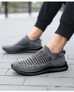 Men Slip On Walking Sneaker Sock Jogging Shoes