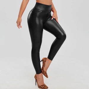 Women Stretch Slim Sport Leather Legging