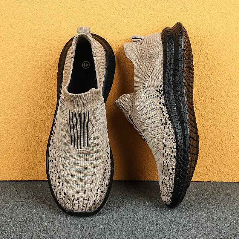 Men Slip On Walking Sneaker Sock Jogging Shoes