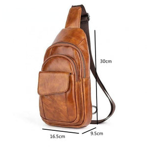 Men Vintage Genuine Leather Crossbody Shoulder Bags