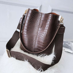 Women Shoulder Bags PU Leather Bucket Handbag