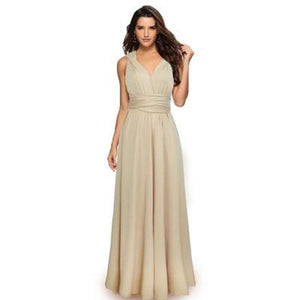 Women Multiway Wrap Convertible Maxi Long Dress