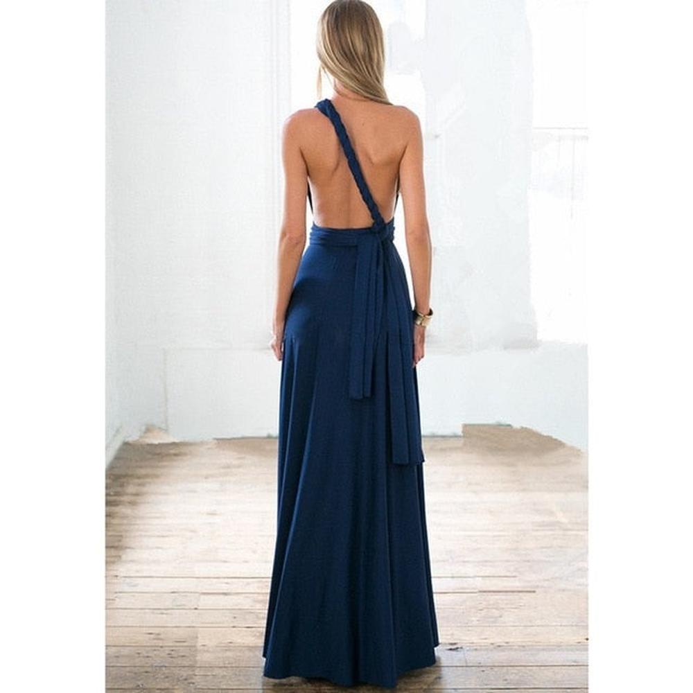 Women Multiway Wrap Convertible Maxi Long Dress