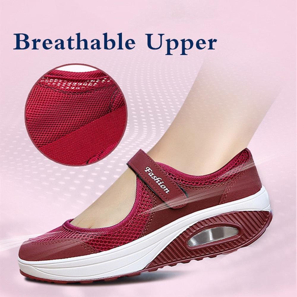 Women Flat Breathable Mesh Casual Moccasin Boat Shoes