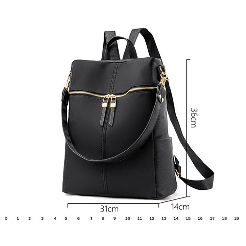 Women PU Leather Backpacks Vintage Solid Shoulder Bags